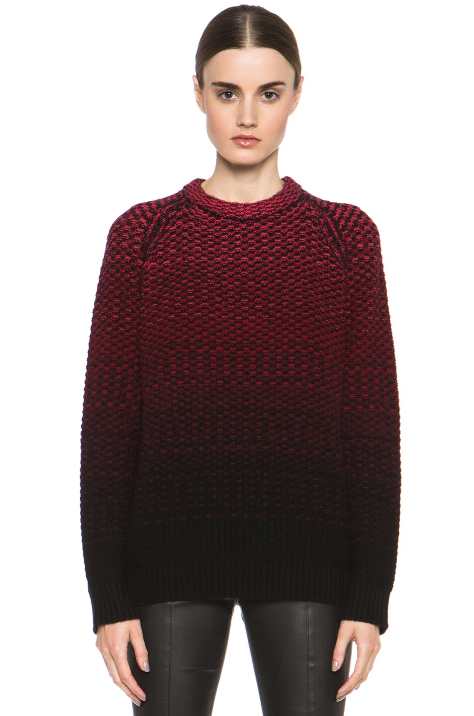Image 1 of Proenza Schouler Wool Cashmere Sweater in Red Ombre