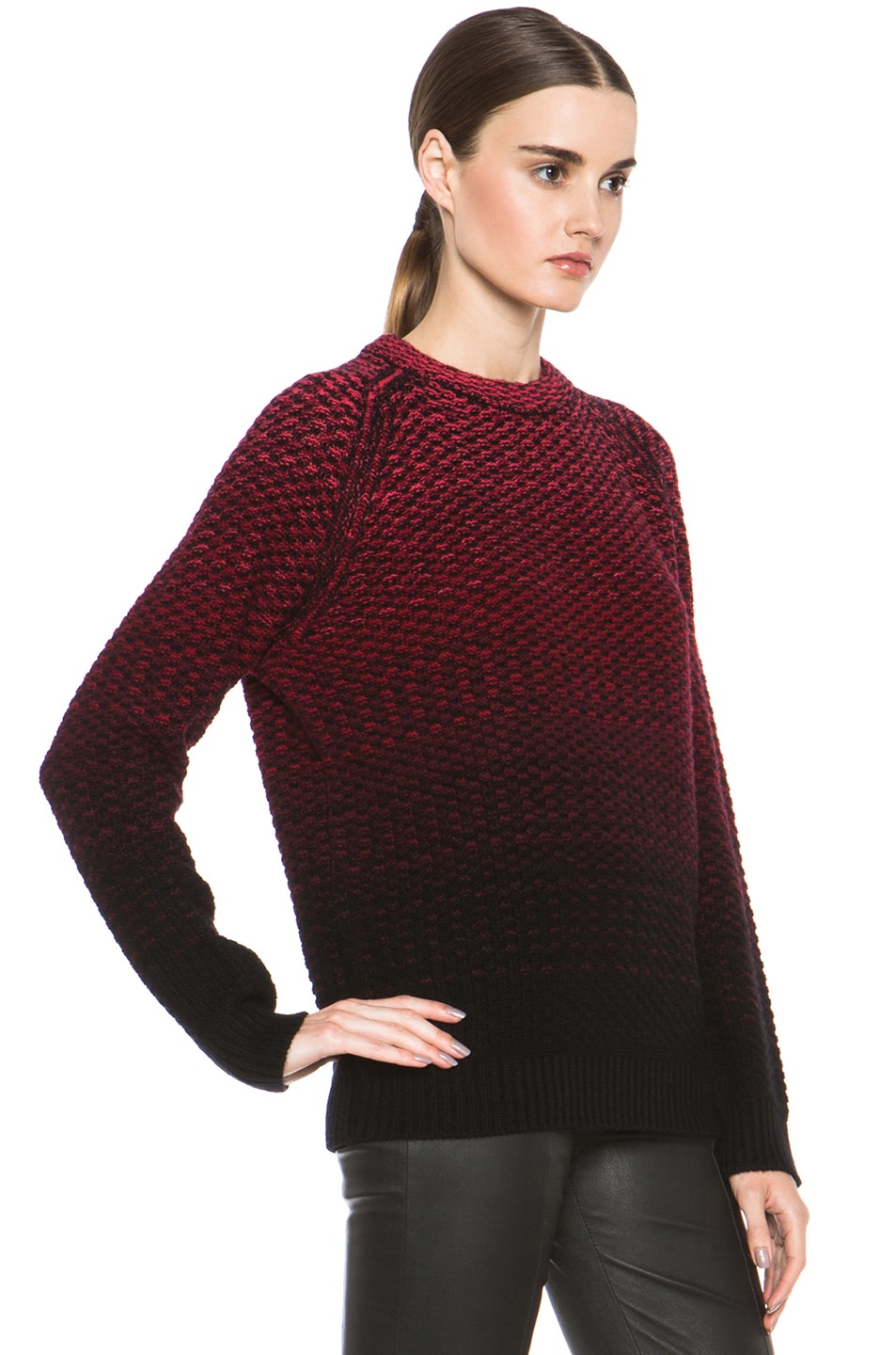 Proenza Schouler Wool Cashmere Sweater in Red Ombre | FWRD