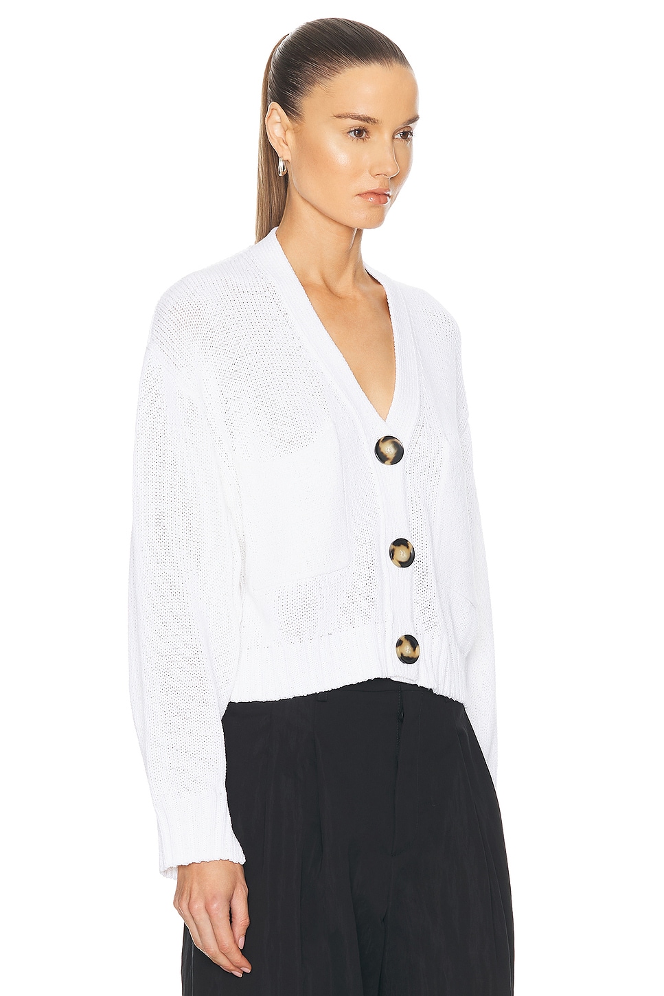 Shop Proenza Schouler Sofia Cardigan In Off White