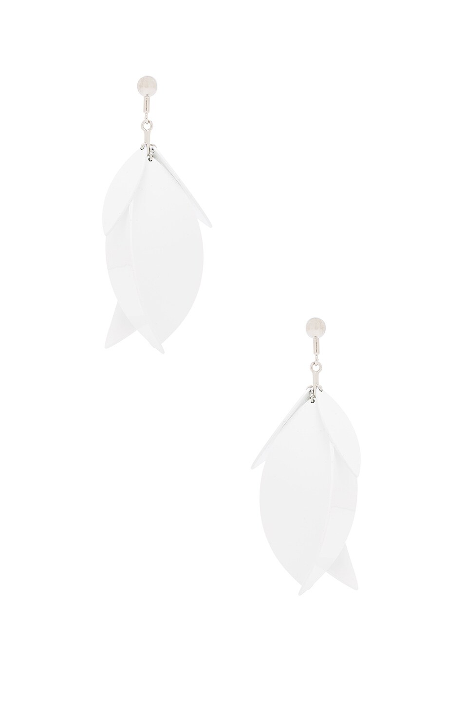 Image 1 of Proenza Schouler Full Leave Earrings in White