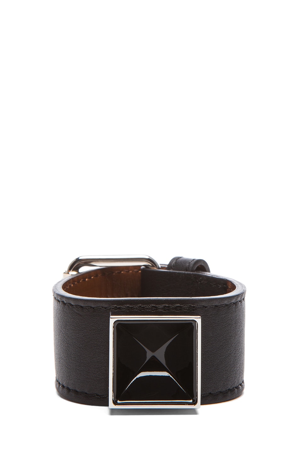 Image 1 of Proenza Schouler PS11 Leather Bracelet in Black