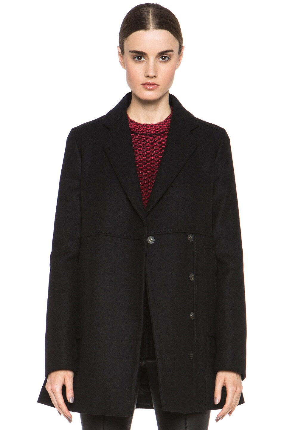 Image 1 of Proenza Schouler Swingback Wool Jacket in Black