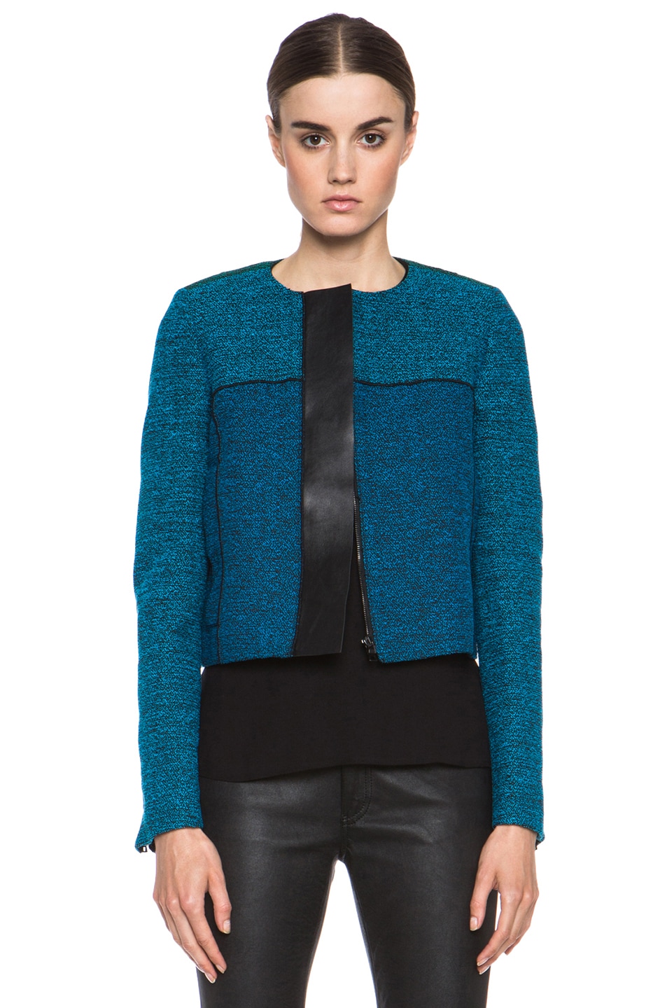 Proenza Schouler Tweed Jacket in Blue Combo | FWRD
