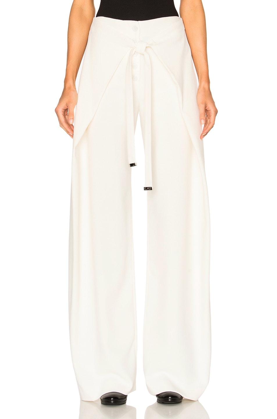 Image 1 of Proenza Schouler Viscose Wool Baggy Wrap Pants in Off White