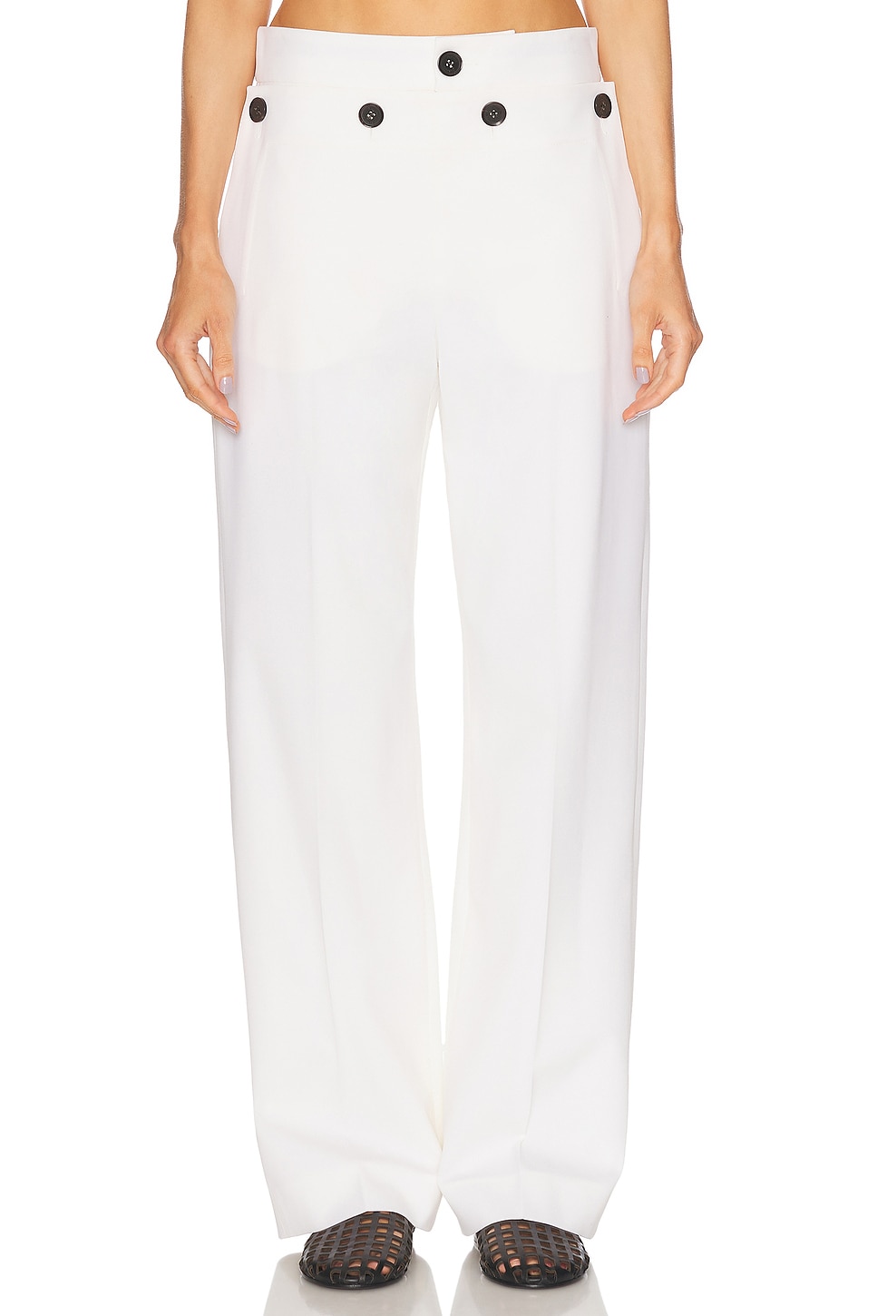 Shop Proenza Schouler Oliver Pant In Off White