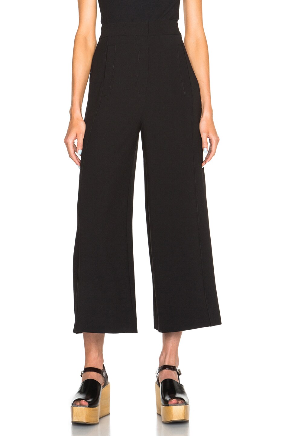 Image 1 of Proenza Schouler Cropped Culottes in Black
