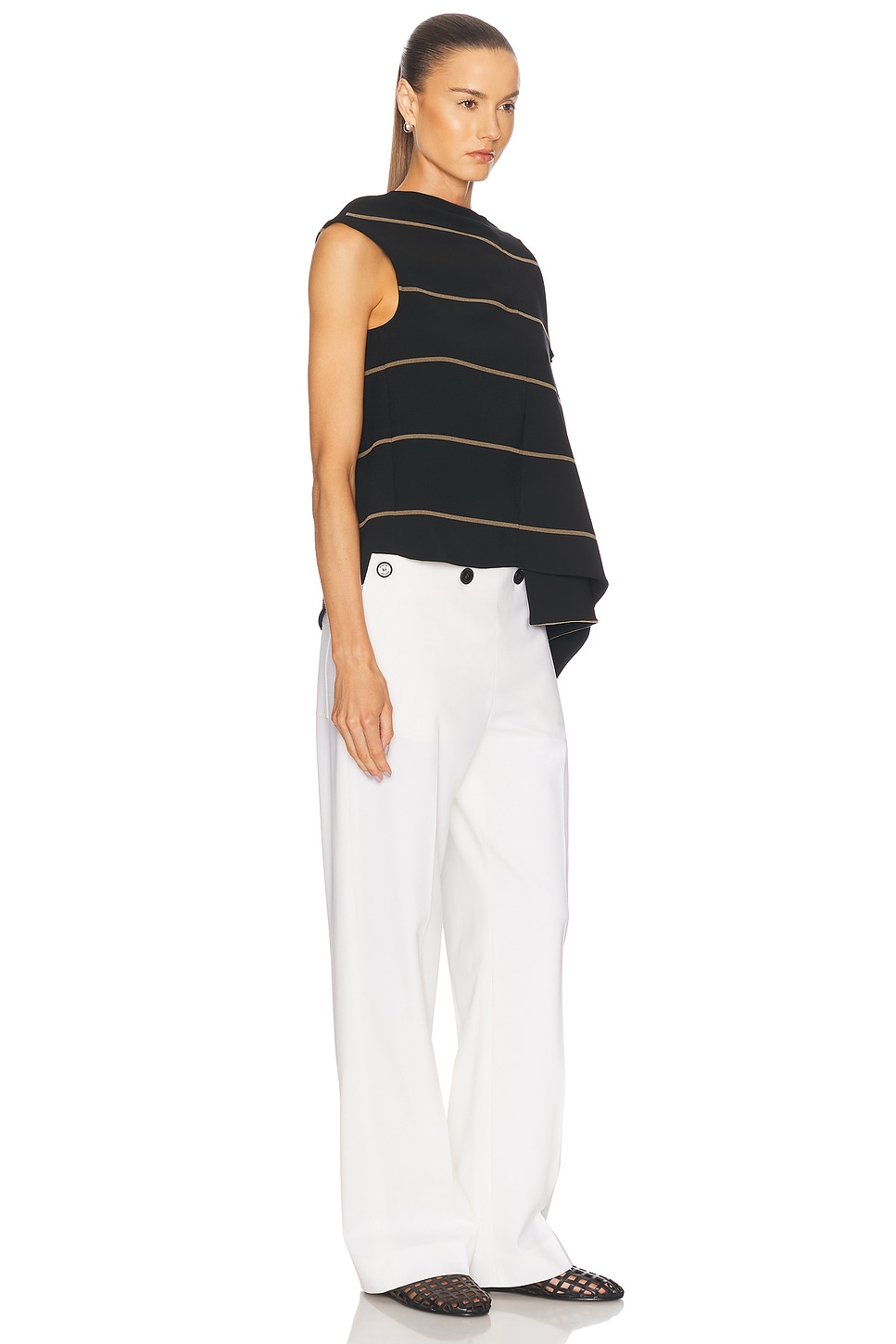 Proenza Schouler Sutton Top In Black Multi