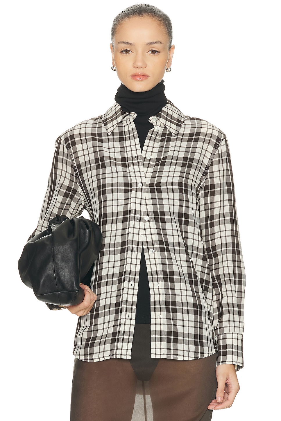 Proenza Schouler Bronwen Checked Twill Shirt In Multi