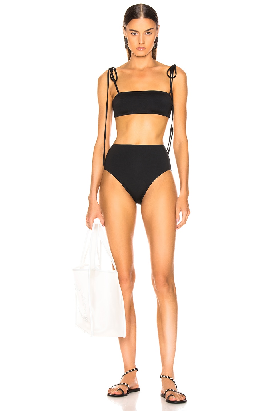 Image 1 of Proenza Schouler Bandeau Bikini Set in Black