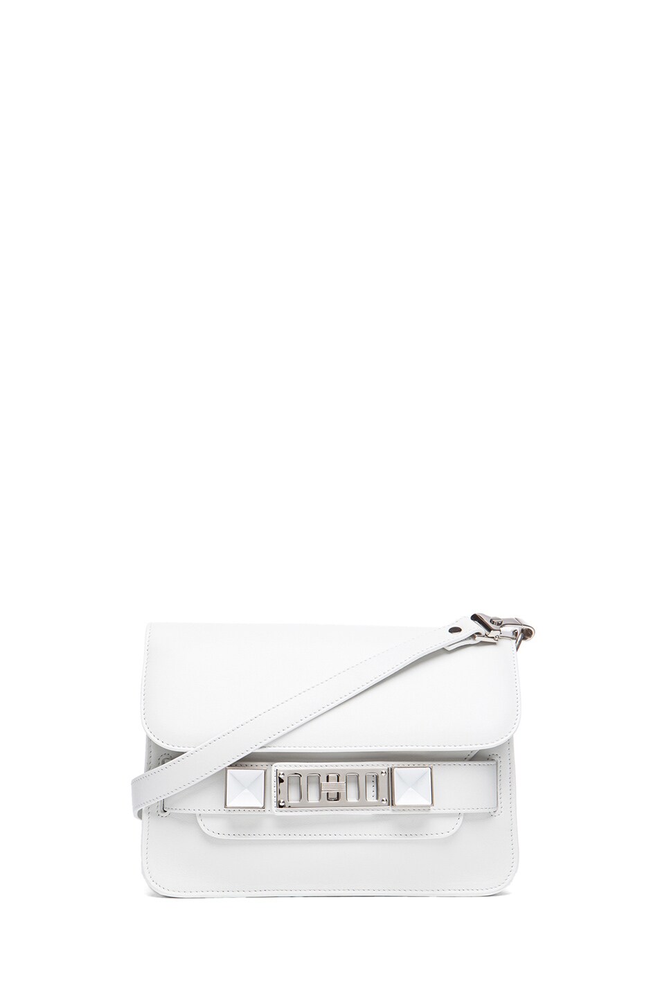 Image 1 of Proenza Schouler Mini PS11 Classic Smooth Leather Shoulder Bag in White