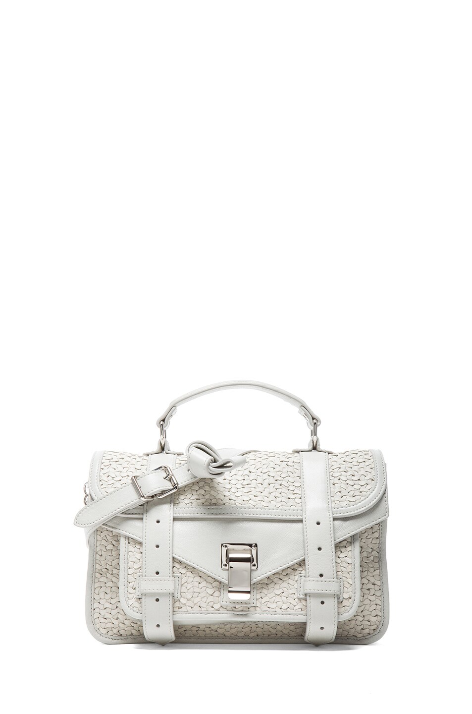 Image 1 of Proenza Schouler Tiny PS1 Woven Leather in Off White