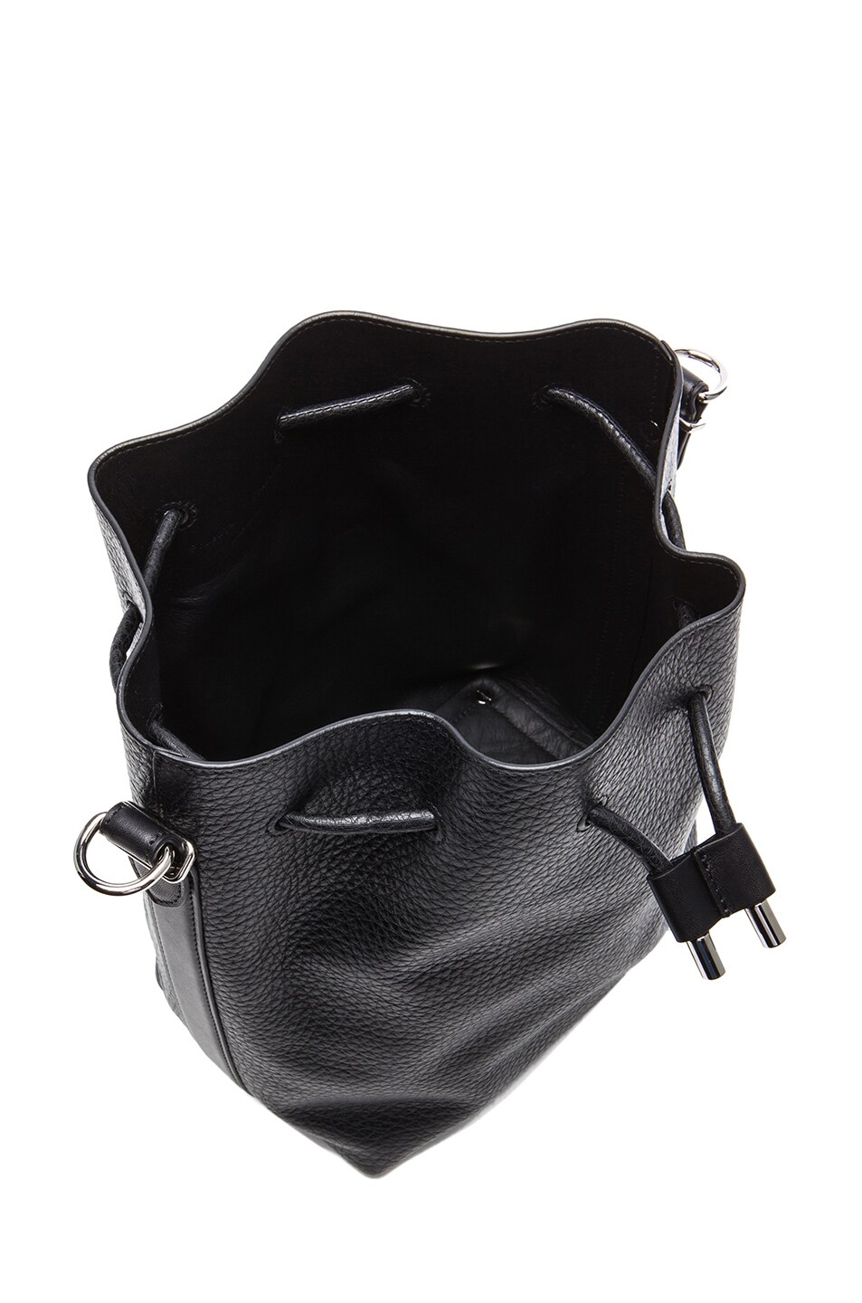 Proenza Schouler Medium Pebbled Leather Bucket Bag in Black | FWRD