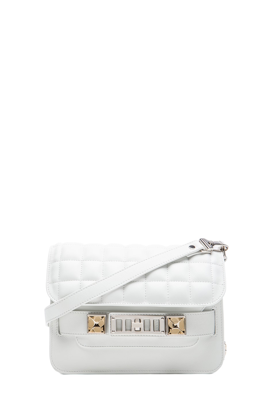 Image 1 of Proenza Schouler Quilted Mini PS11 Classic Bag in White