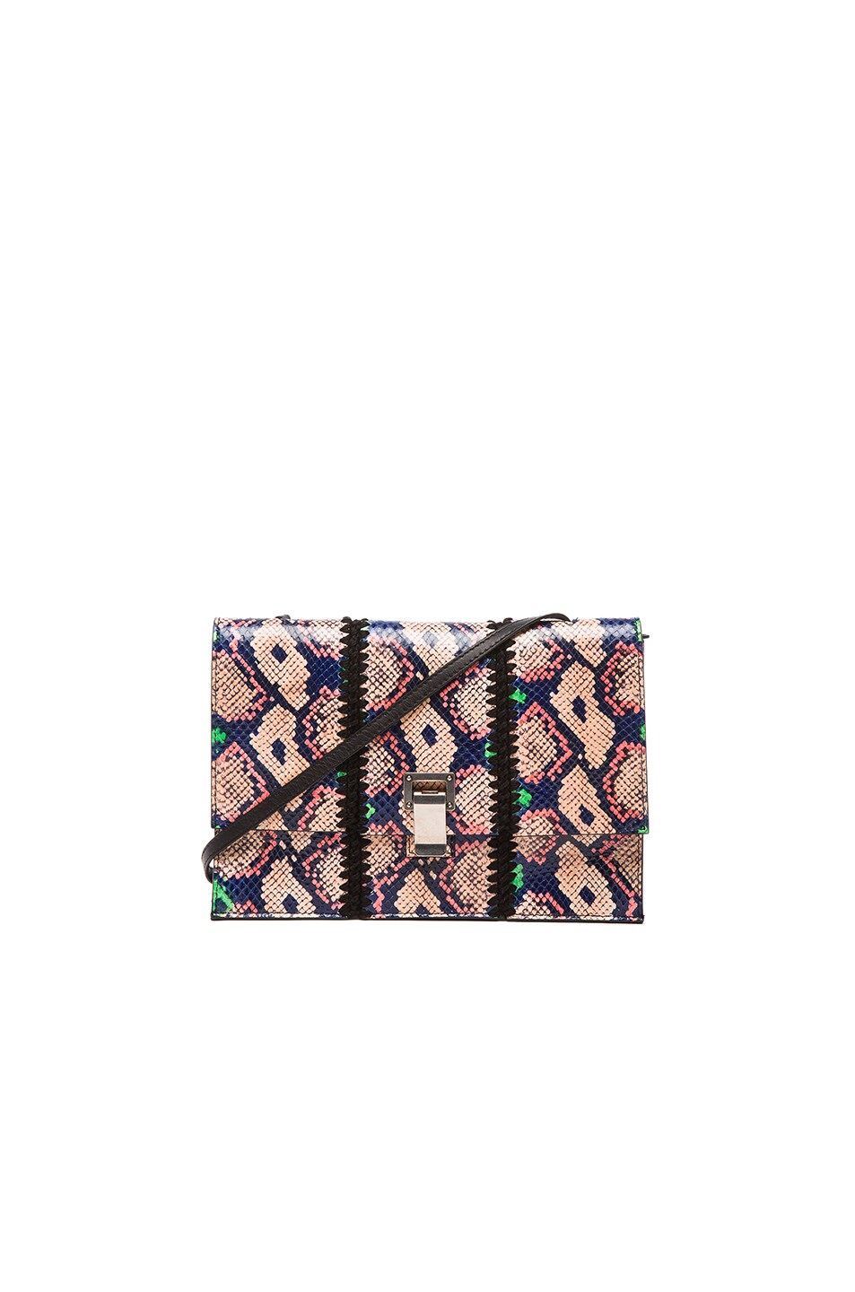 Image 1 of Proenza Schouler Small Ayers & Crochet Lunch Bag in Aloe, Dune & Hibiscus