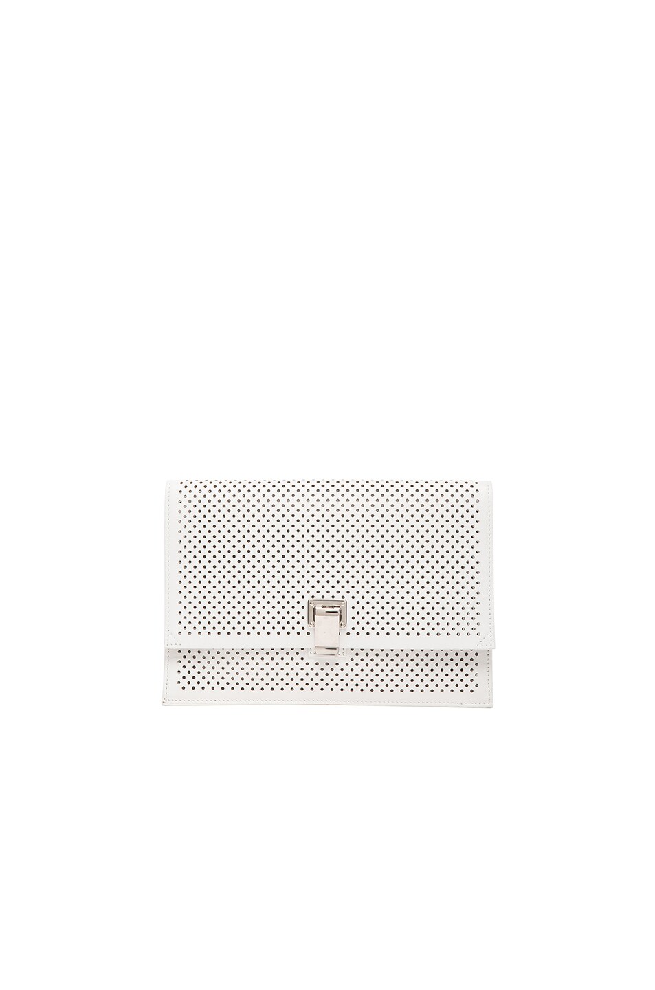 Image 1 of Proenza Schouler Small Perforated Leather Lunch Bag in Optic White