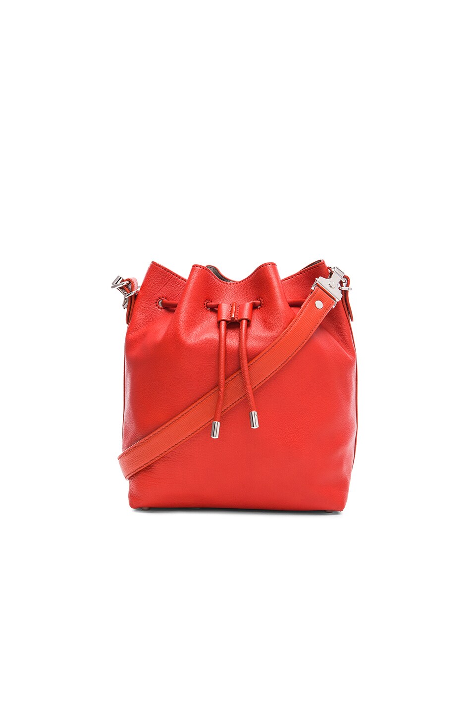 Image 1 of Proenza Schouler Medium Bucket Bag in Dark Orange & Silver