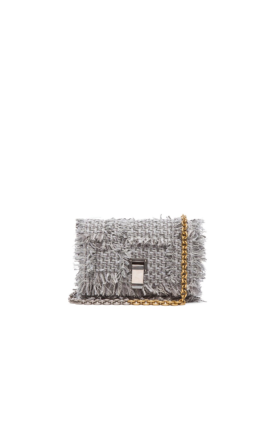 Image 1 of Proenza Schouler Extra Small Courier Tweed in Heather Grey