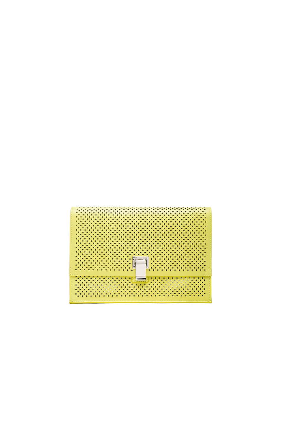Image 1 of Proenza Schouler Small Perforated Leather Lunch Bag in Sulfur