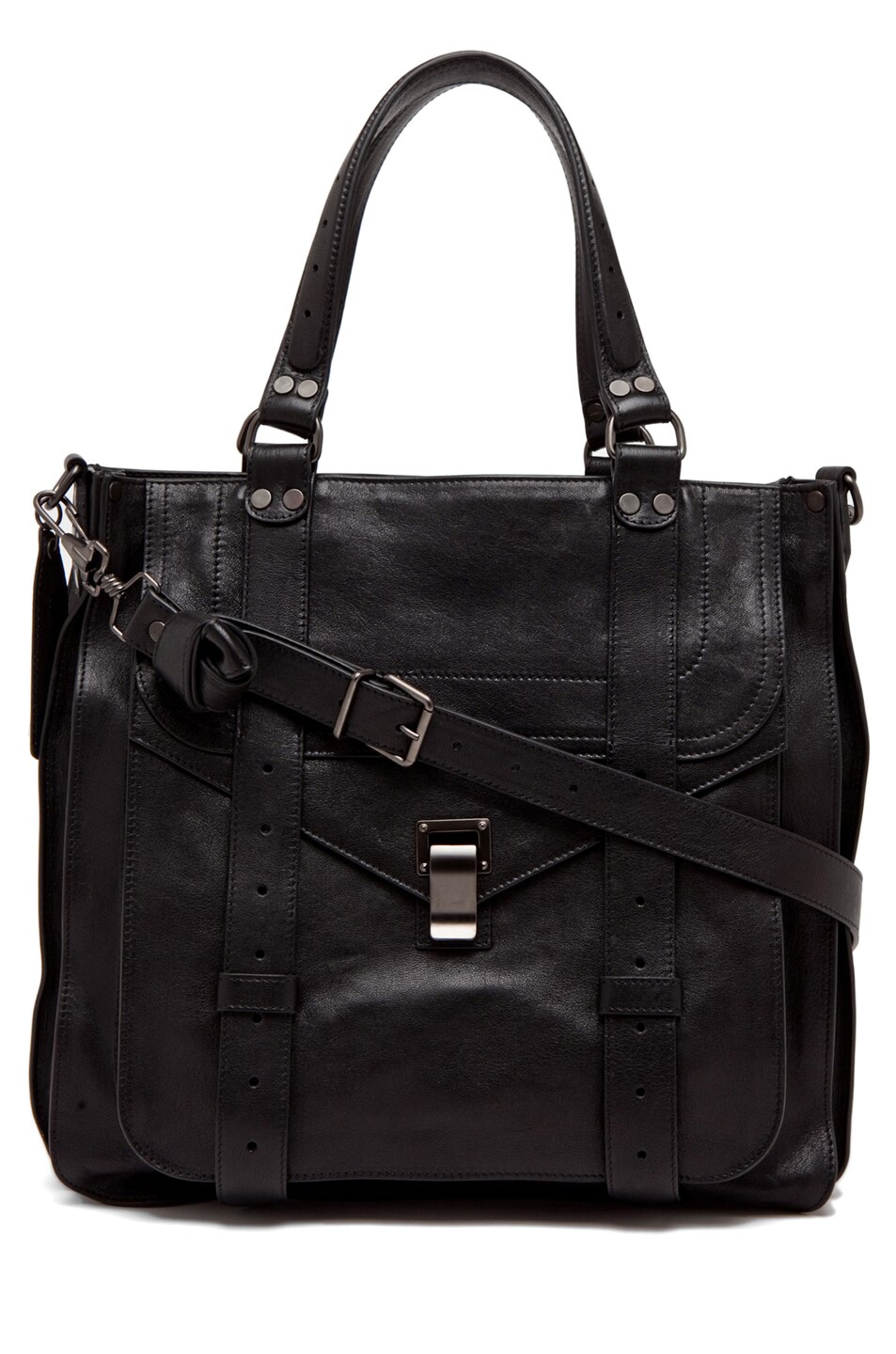 Image 1 of Proenza Schouler PS1 Leather Tote in Black