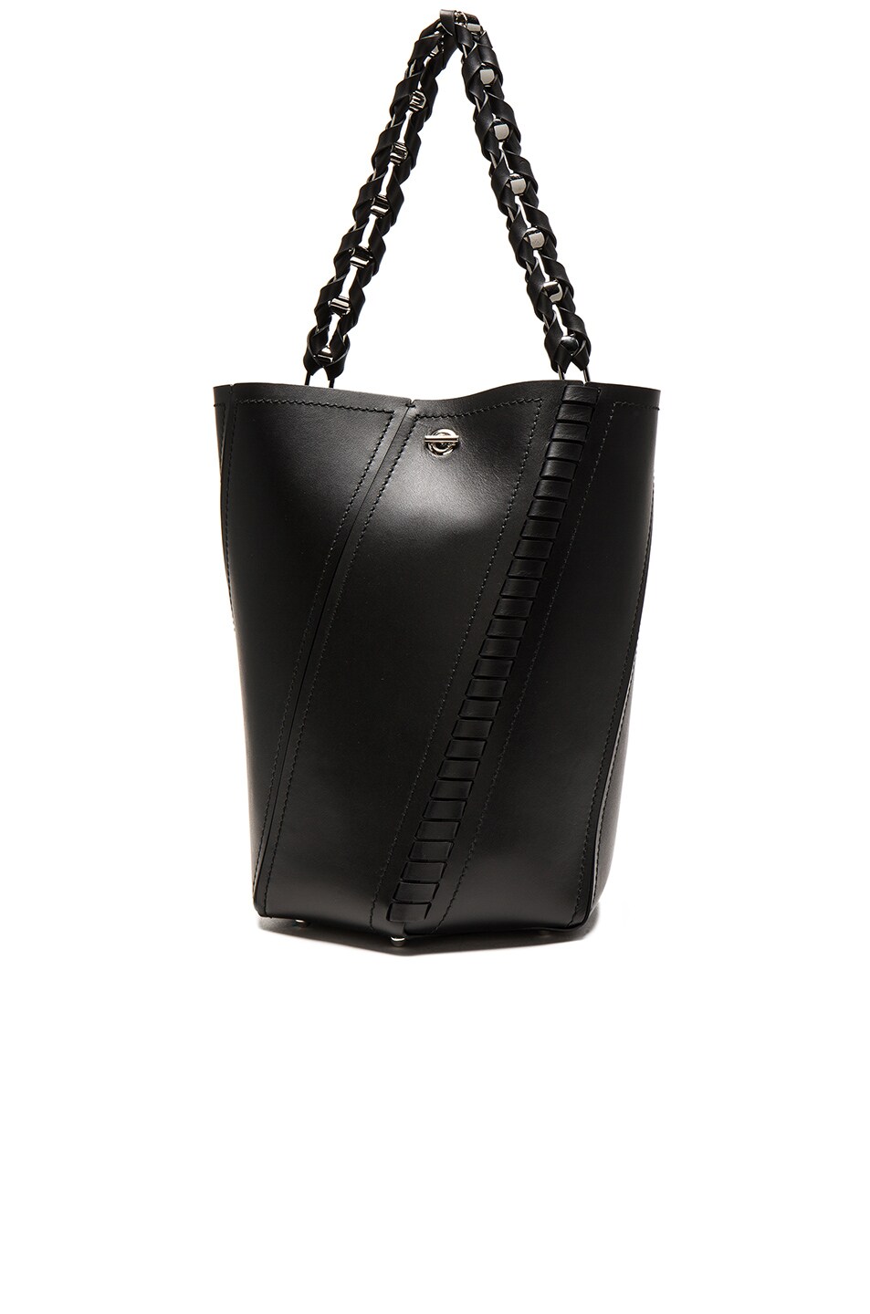 Image 1 of Proenza Schouler Medium Hex Whipstitch Leather in Black