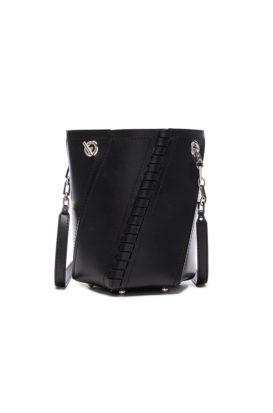 Image 1 of Proenza Schouler Crossbody Hex Bucket Whipstitch Leather in Black