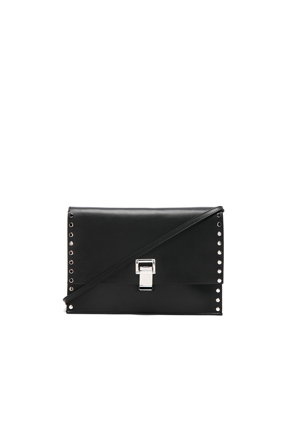 Image 1 of Proenza Schouler Small Lunch Bag with Studded Strap in Black
