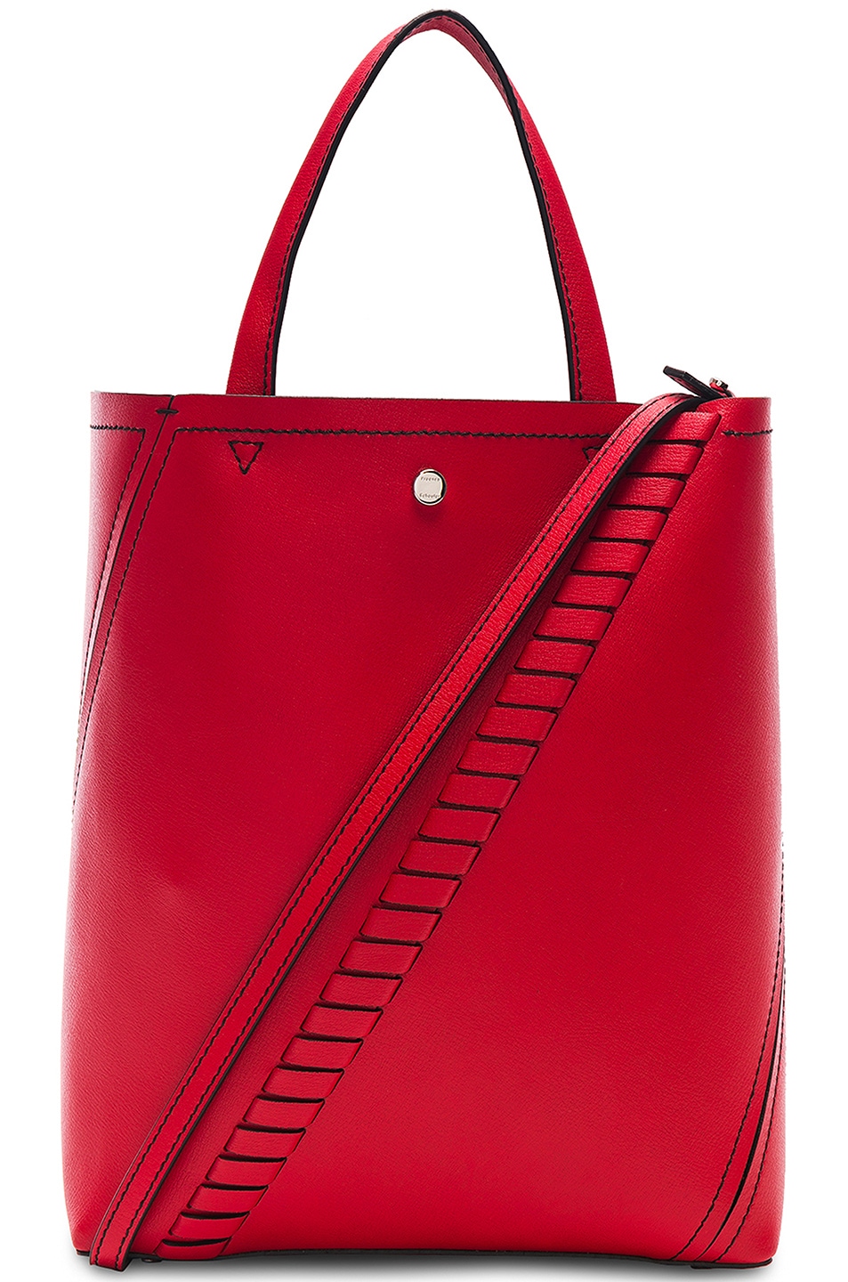 Image 1 of Proenza Schouler Grained Leather Hex Tote in Cardinal