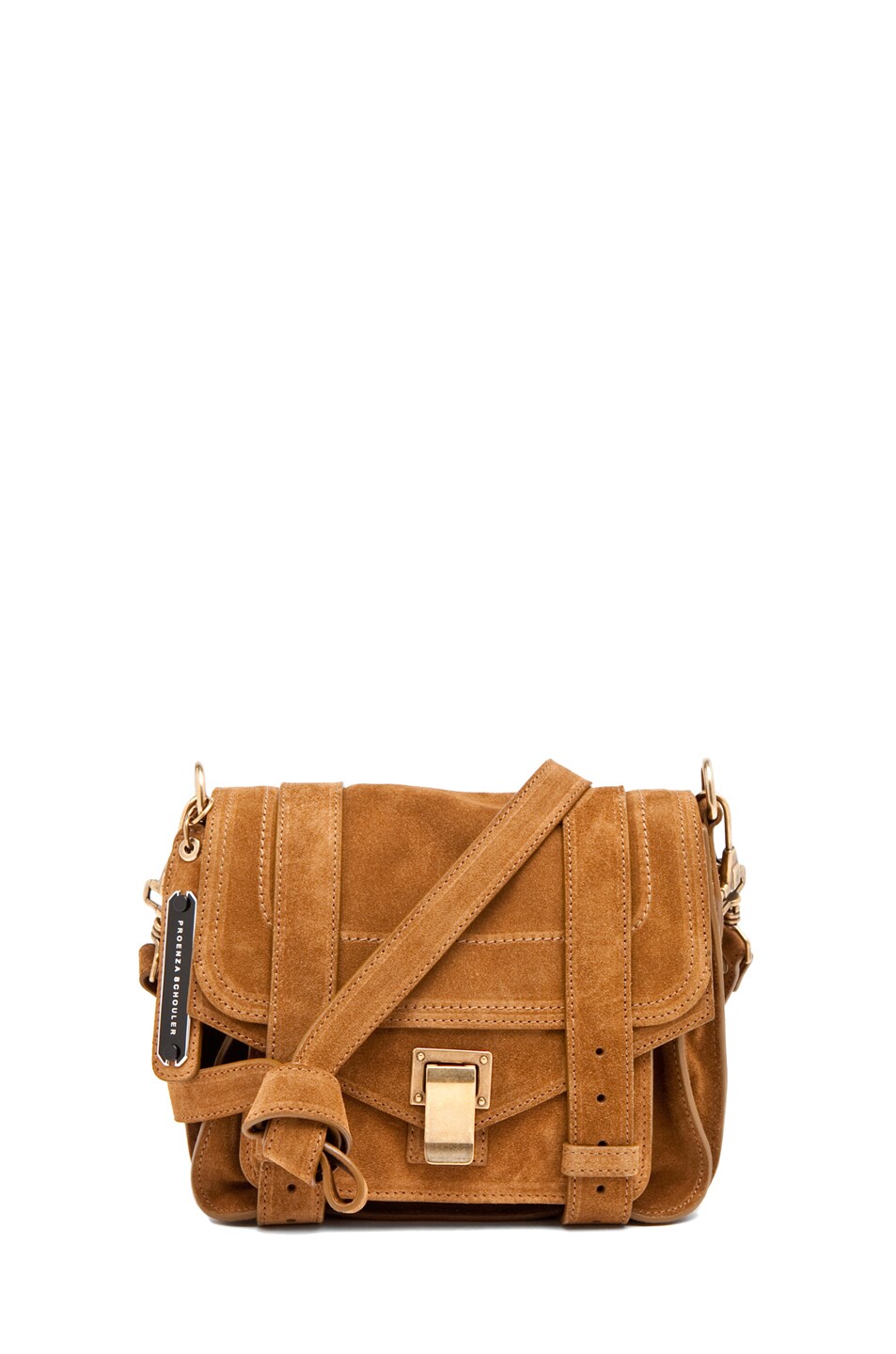 Image 1 of Proenza Schouler PS1 Pouch Suede in Tobacco