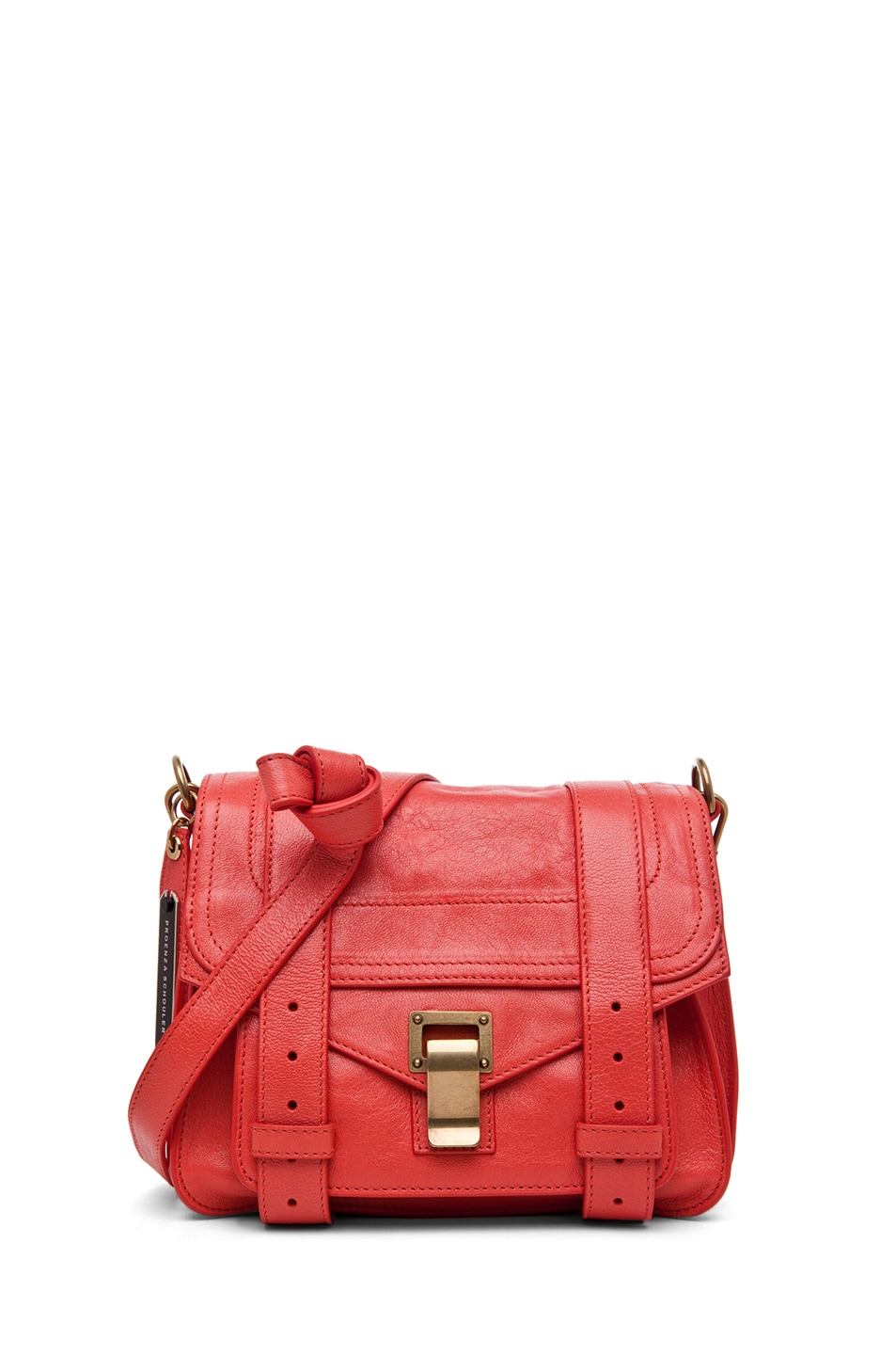 Image 1 of Proenza Schouler PS1 Leather Pouch in Deep Coral