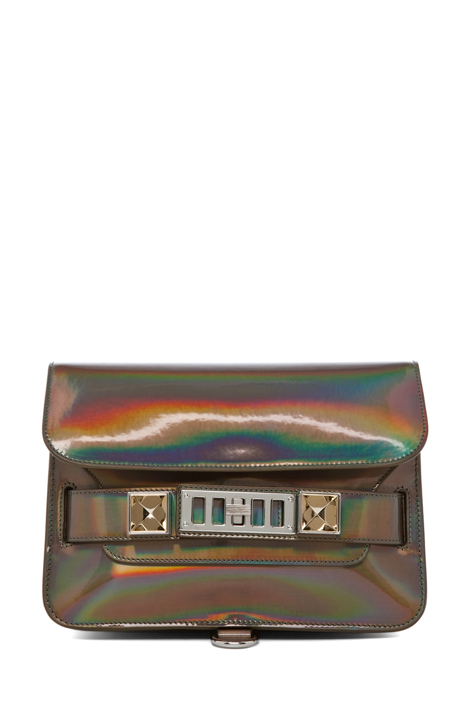 Image 1 of Proenza Schouler PS11 Mini Classic in Metallic Hologram