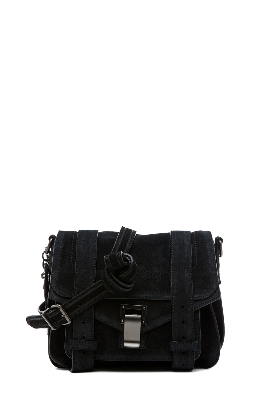 Image 1 of Proenza Schouler PS1 Suede Pouch in Black