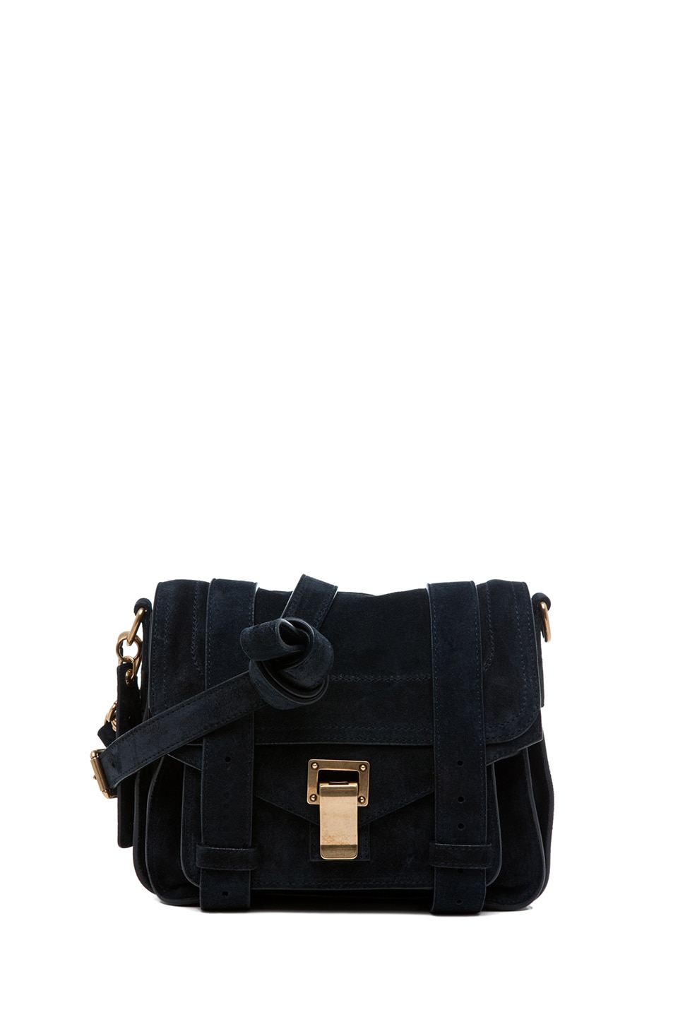 Image 1 of Proenza Schouler PS1 Suede Pouch in Navy