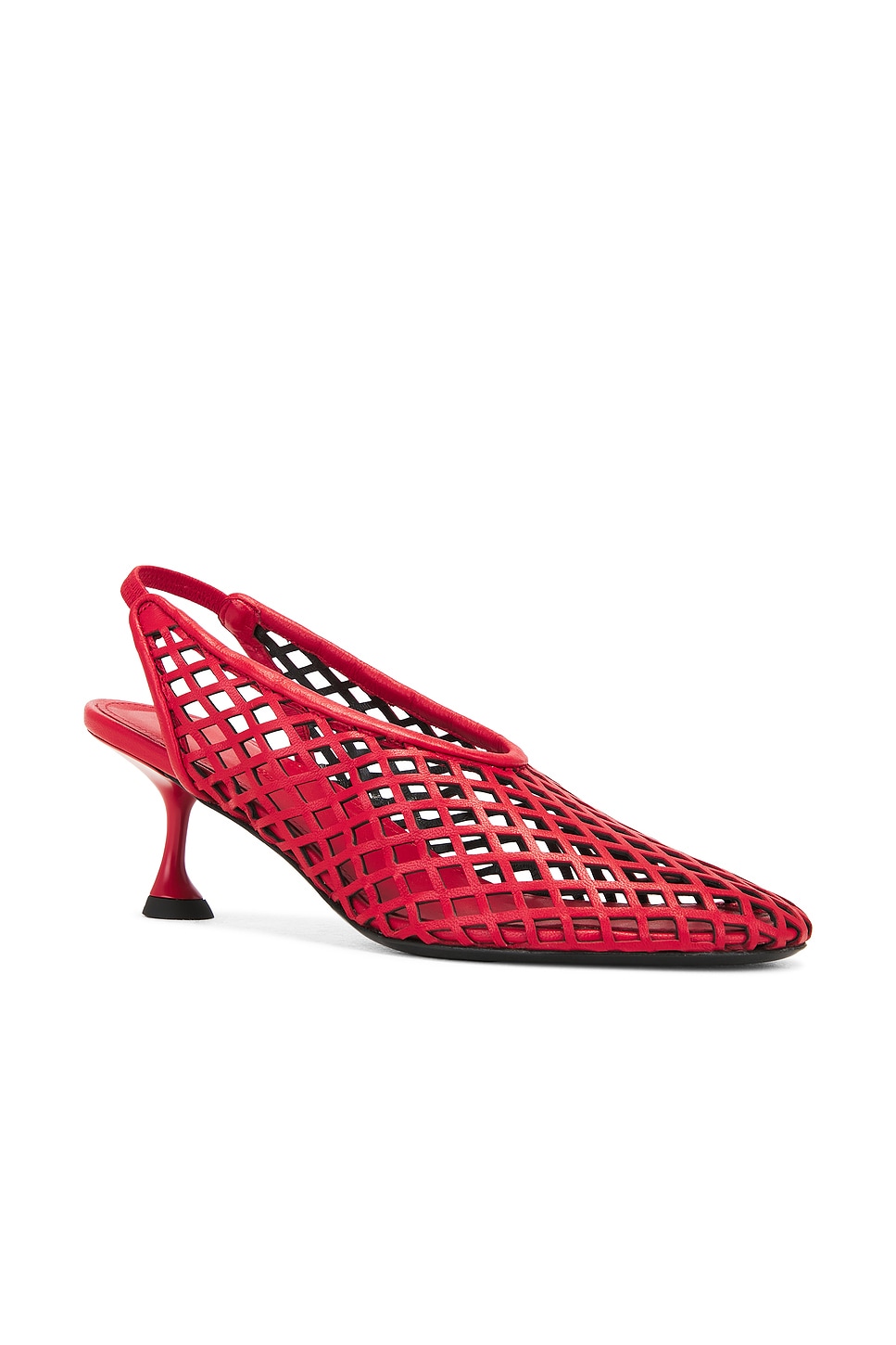 Proenza Schouler 50mm Tee Leather Slingbacks In Red