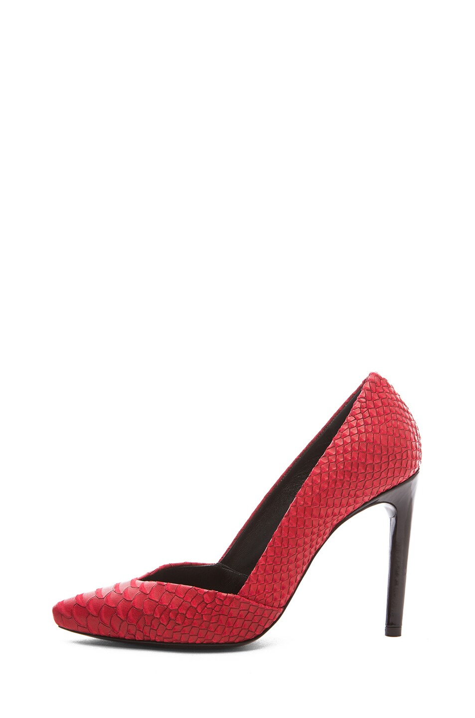 Image 1 of Proenza Schouler Python Embossed Leather Pumps in Red