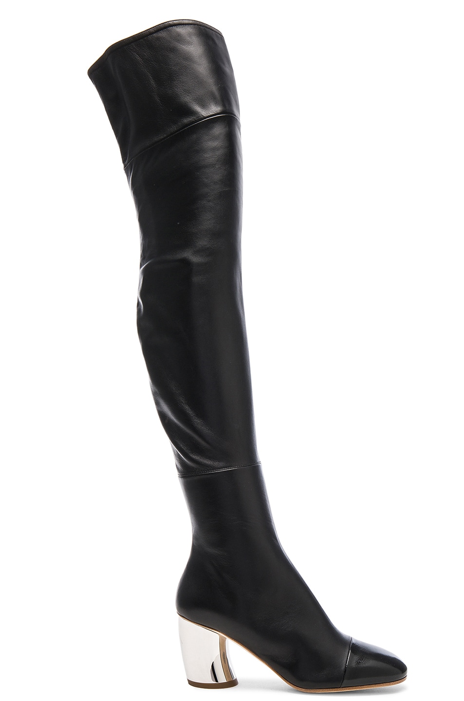 Image 1 of Proenza Schouler Leather Over the Knee Boots in Black