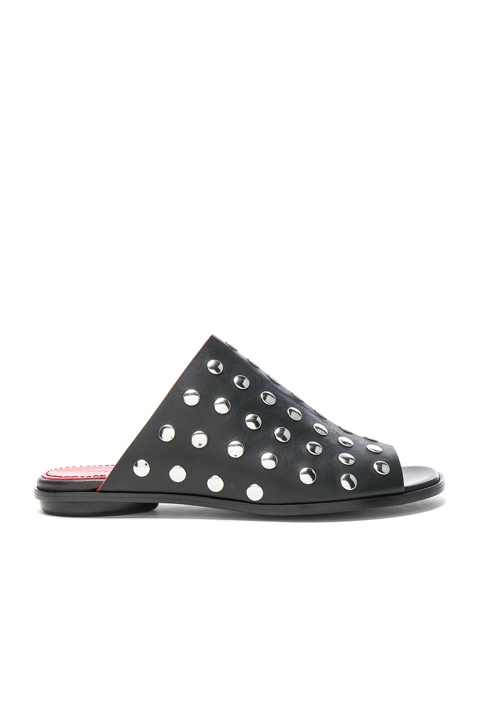 Image 1 of Proenza Schouler Studded Leather Sandals in Black