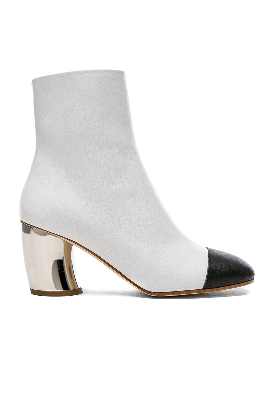 Image 1 of Proenza Schouler Silver Heel Boots in White & Black
