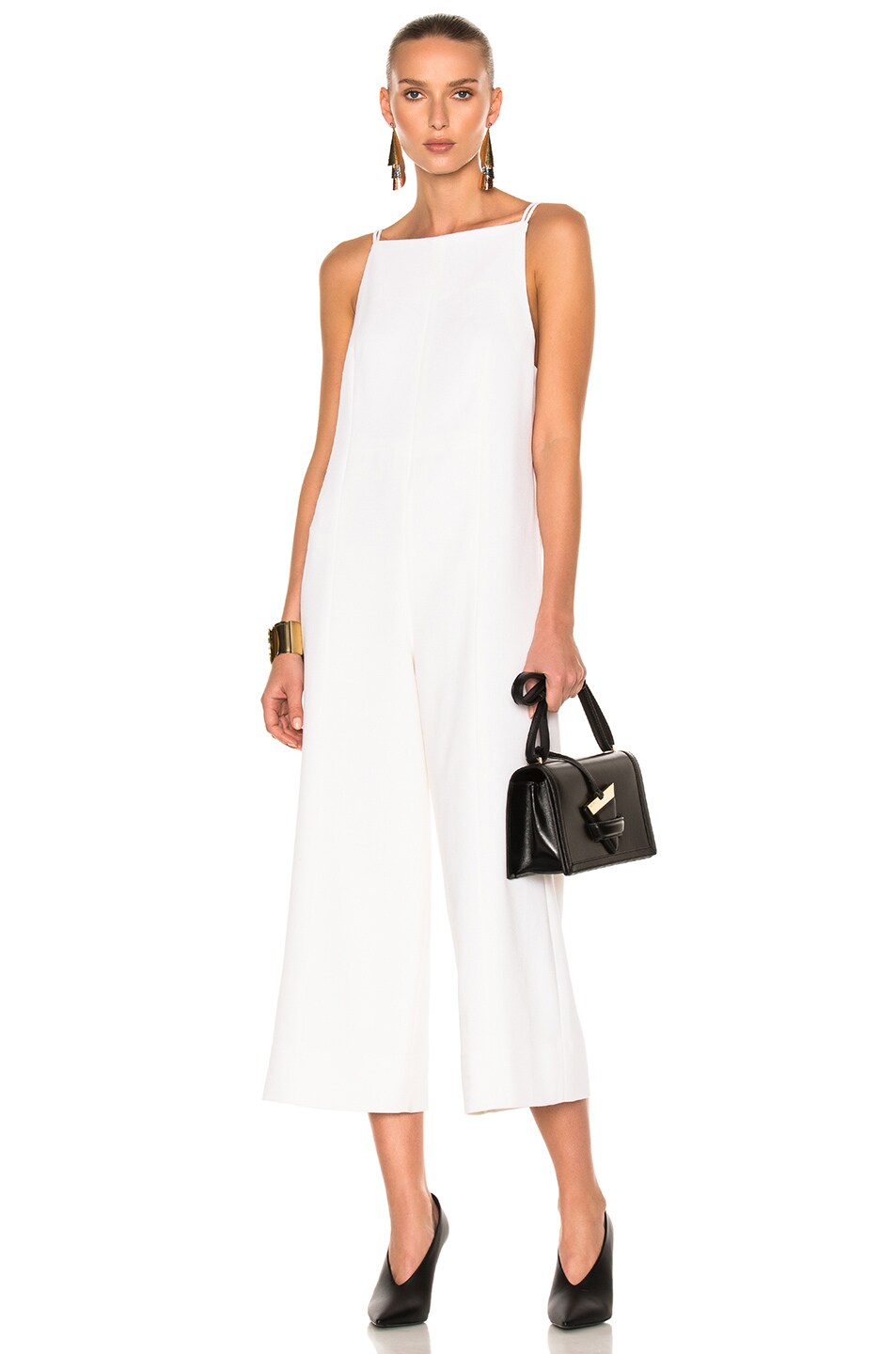 Image 1 of Protagonist Cropped Jumpsuit in White
