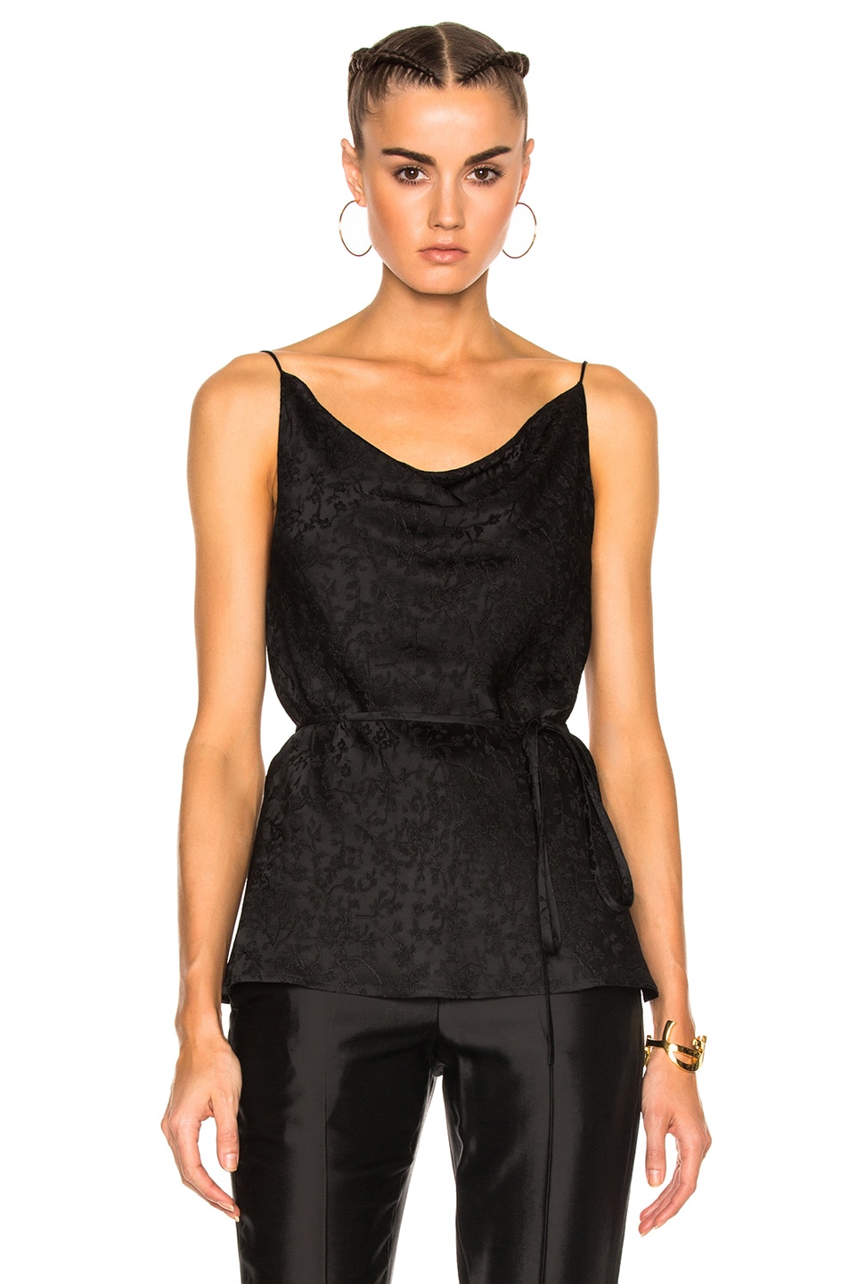 Image 1 of Protagonist High Cowl Cami Top in Jet Black
