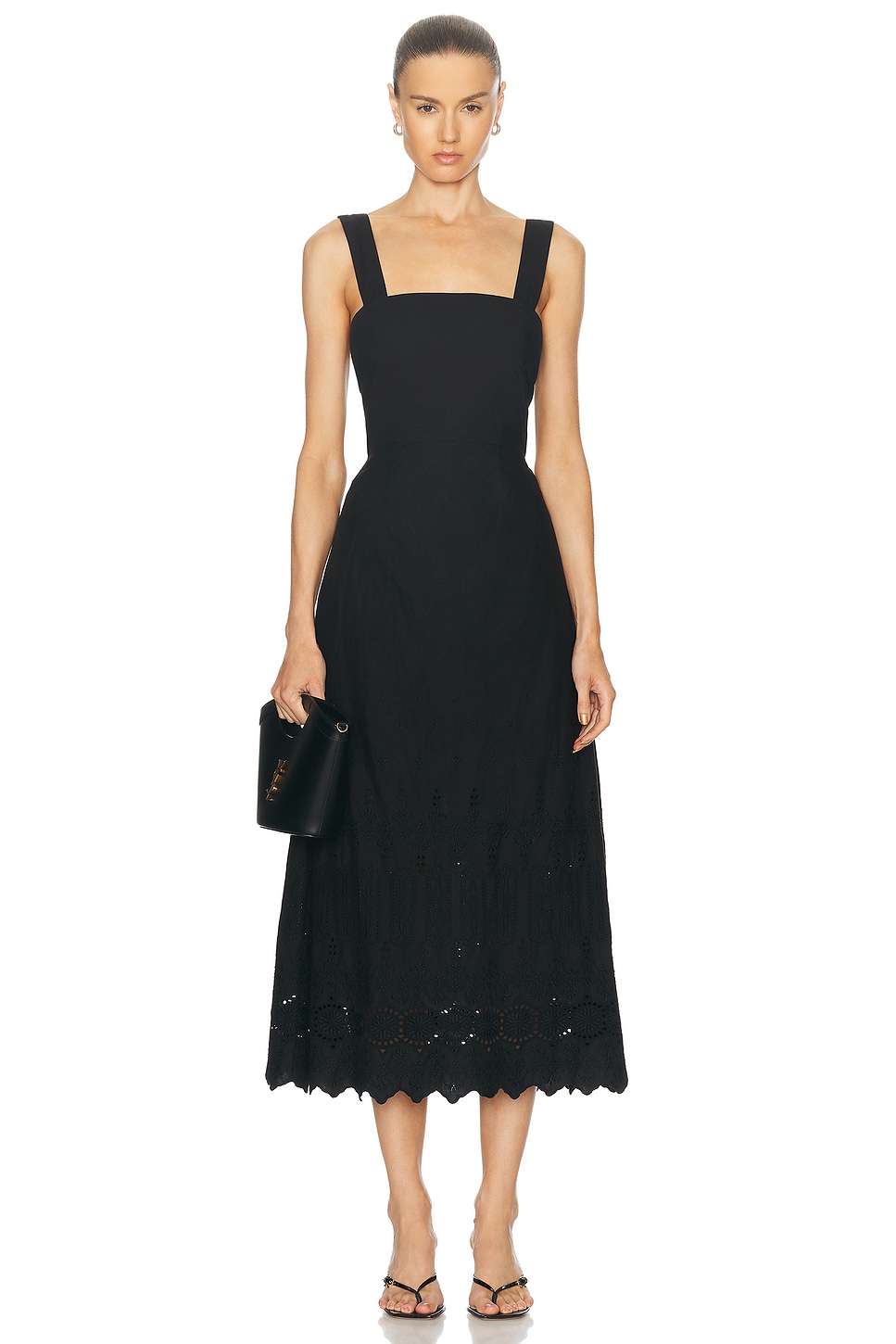 Image 1 of Posse Amelia Square Neck Dress in Black