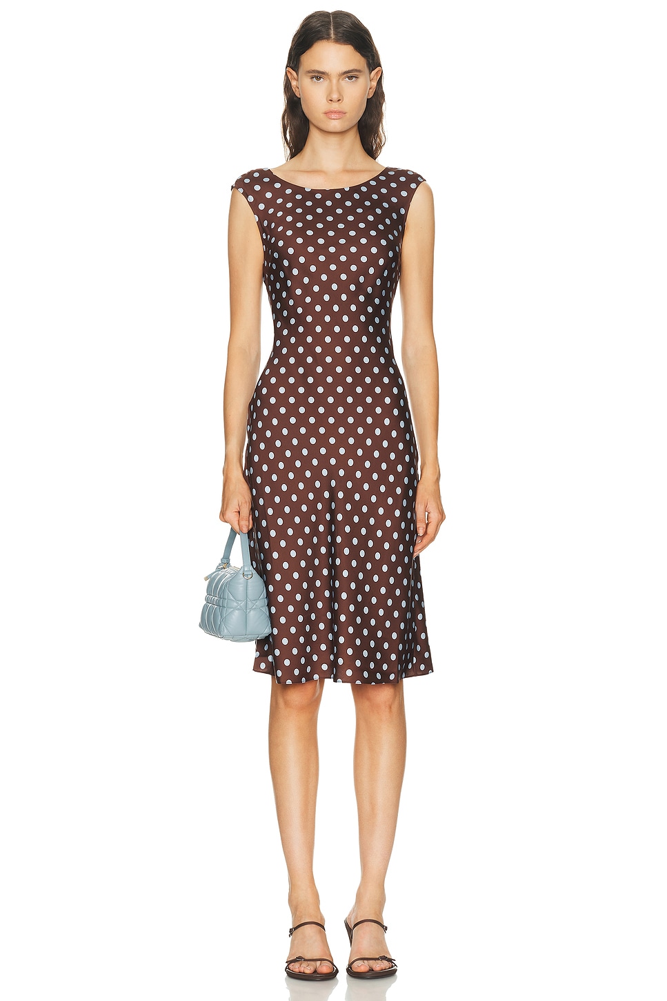 Image 1 of Posse Leo Dress in Chocolate Polka Dot