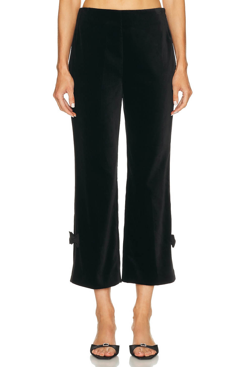 Posse Quincy Bow-detail Trousers In Black