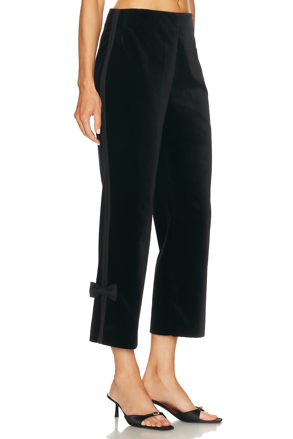 Posse Quincy Bow-detail Trousers In Black