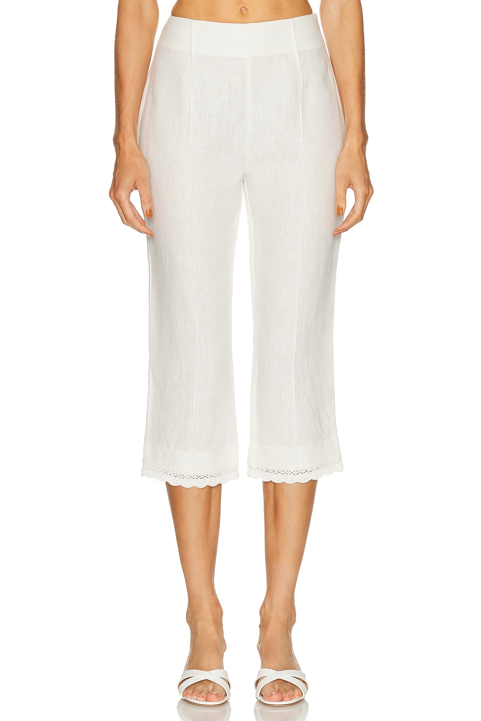 Image 1 of Posse Effi Capri Pant in Cream