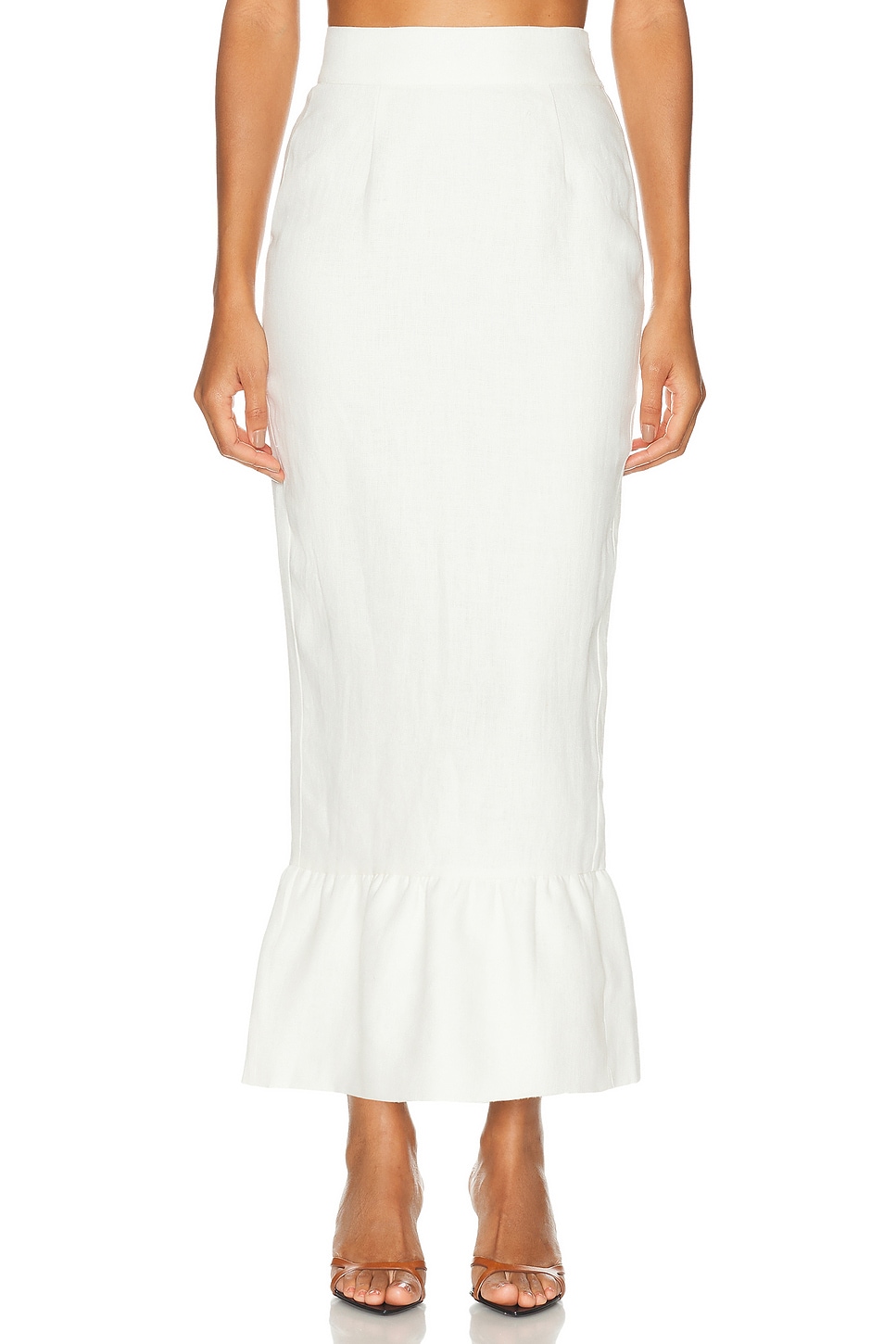 Matilda Column Skirt in Cream