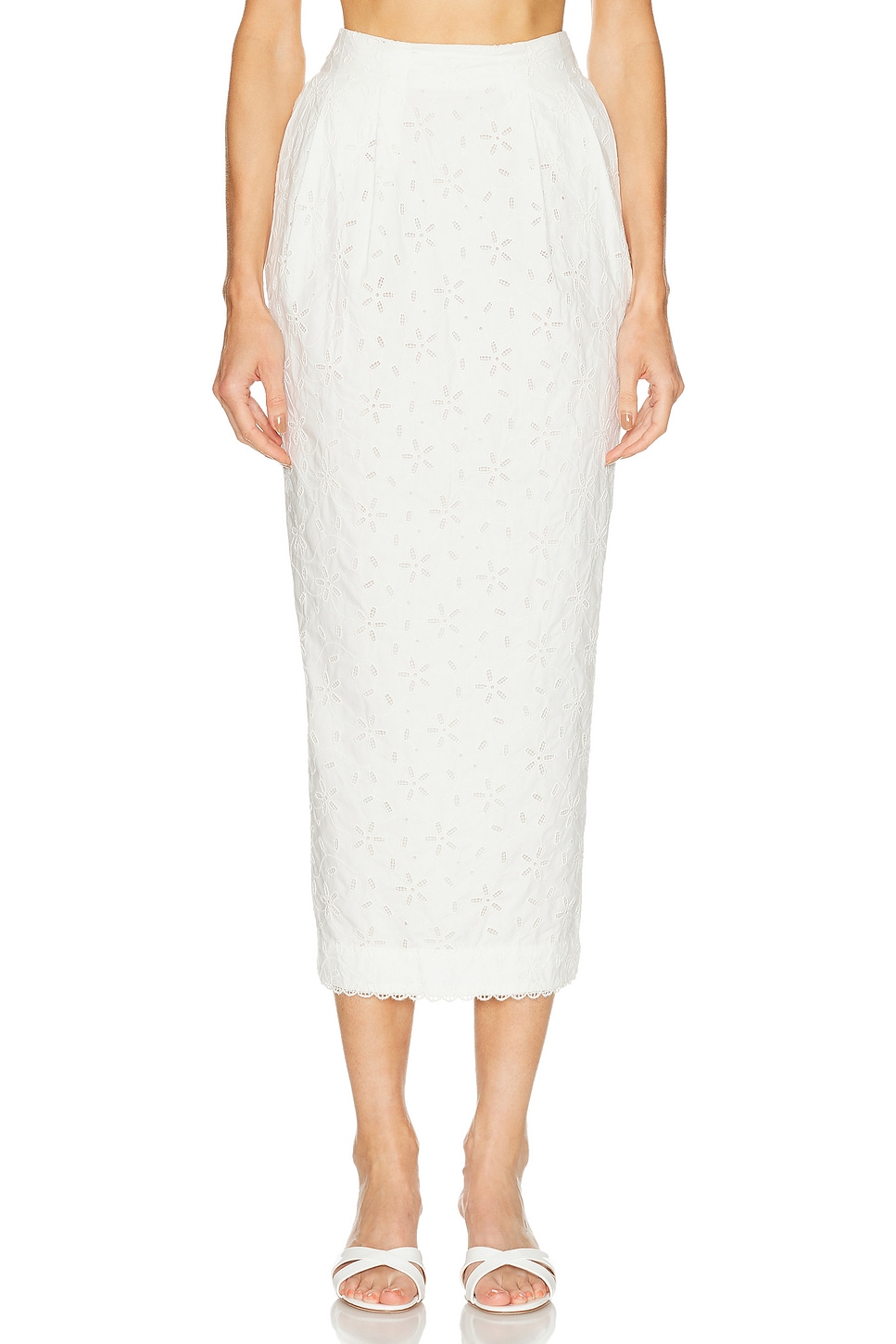 Image 1 of Posse Salma Column Skirt in Vintage White