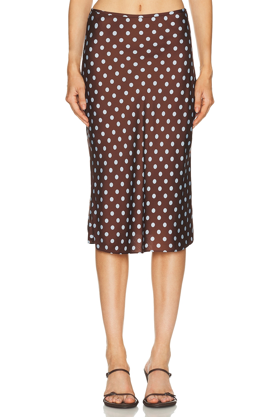 Image 1 of Posse Leo Skirt in Chocolate Polka Dot