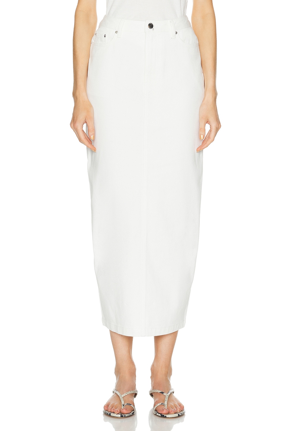 Image 1 of Posse Denim Harvey Skirt in Vintage White