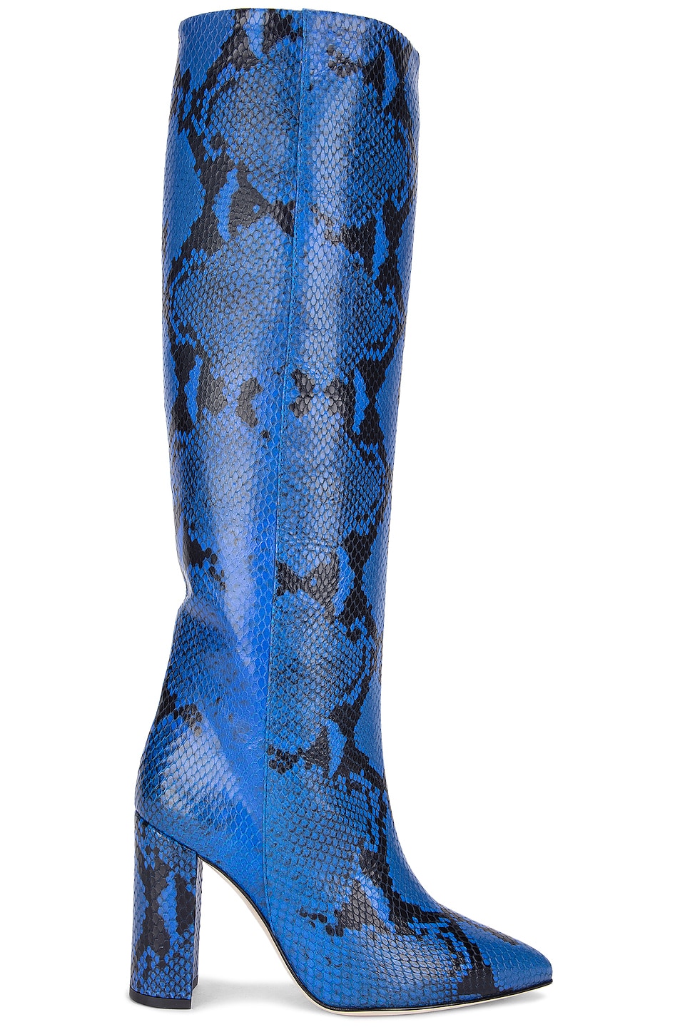 Image 1 of Paris Texas Python Print Heel Boot in Bluette