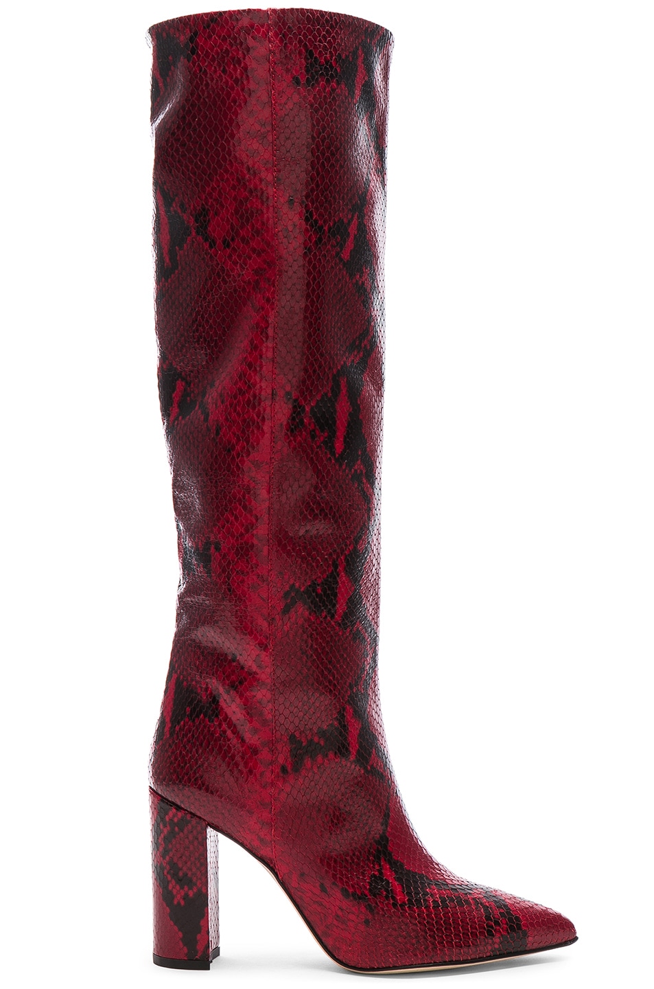 Image 1 of Paris Texas Knee High Boot in Red Snake